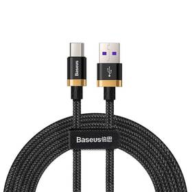 Kábel Baseus HW Flash Charge USB/USB-C, 40W, 2m (CATZH-BV1) čierny/zlatý