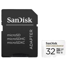 Paměťová karta SanDisk microSDHC High Endurance Video 32 GB + adaptér (SDSQQNR-032G-GN6IA)