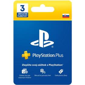 Sony PLAYSTATION PLUS 3 MĚSÍCE – DÁRKOVÁ KARTA - pouze pro SK PS Store (PS719801054)