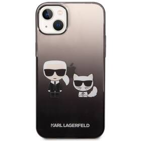 Karl Lagerfeld Gradient Karl and Choupette na Apple iPhone 14 Plus (KLHCP14MTGKCK) čierny