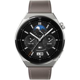 Huawei Watch GT3 Pro 46 mm - Light Titanium Case + Gray Leather Strap (55028467)