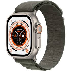 Apple Watch Ultra GPS + Cellular, 49mm titánové puzdro - zelený alpský ťah - M (MQFN3CS/A)