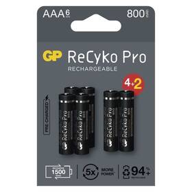 Batéria nabíjacia GP ReCyko Pro, HR03, AAA, 800mAh, NiMH, krabička 6ks (1033126080)