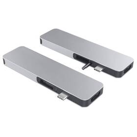 HyperDrive SOLO USB-C Hub pre MacBook a ostatné USB-C zariadenia (HY-GN21D-SILVER) strieborný