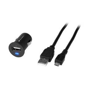 GoGEN CH 12 C, 1x USB + microUSB kábel 1,2 m (GOGCH12C) čierna