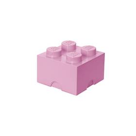 Skrzynka / organizer LEGO® 250 x 250 x 180 mm jasnoróżowa