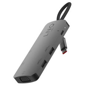 Linq byELEMENTS 7v1 USB-C HDMI Triple Display MST (LQ48019) šedý