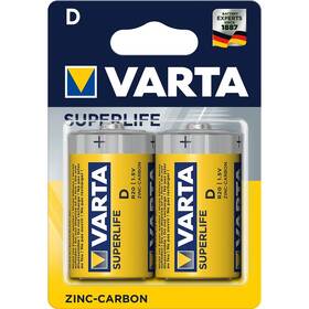 Batérie zinkovo-uhlíková Varta Superlife D, R20, blister 2ks (2020101412)