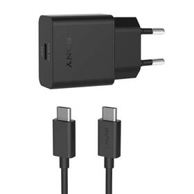 Ładowarka sieciowa Sony UCH32C, USB-C PD, 18W, 1m (UCH32CB.WW) Czarna