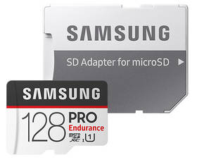 Paměťová karta Samsung Micro SDXC Pro Endurance 128GB UHS-I U1 (100R/30W) + SD adapter (MB-MJ128GA/EU)