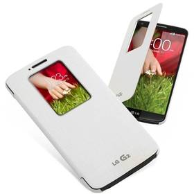 Pouzdro na mobil flipové LG Quick Window pro G2 (CCF-240G.AGEUWH) bílé
