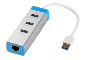 Wejście USB i-tec USB 3.0 / 3x USB 3.0 + LAN (U3GLAN3HUB) Srebrny