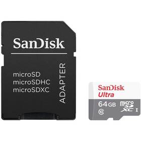 SanDisk Micro SDXC Ultra Android 64GB UHS-I U1 (100R/20W) + adapter (SDSQUNR-064G-GN3MA)
