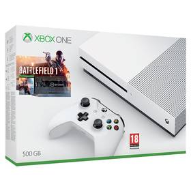 Konsola do gier Microsoft Xbox One S 500 GB + Battlefield 1 (ZQ9-00038) Biała