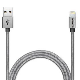 Kabel ADATA Sync & Charge USB/Lightning, 1m, MFi, opletený (AMFIAL-100CMK-CTI) Tytan