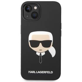 Karl Lagerfeld Liquid Silicone Karl Head na Apple iPhone 14 (KLHCP14SSLKHBK) čierny