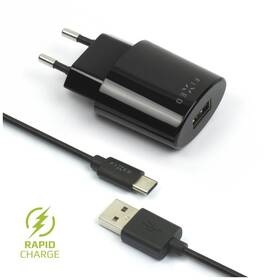 FIXED 1x USB, 2,4A + USB-C kabel (FIXC-UC-BK) černá (vráceno - použito 8801289119)