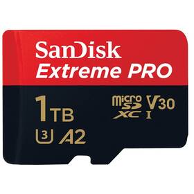 SanDisk Micro SDXC Extreme Pro 1TB UHS-I U3 (200R/140W) + adaptér (SDSQXCD-1T00-GN6MA)