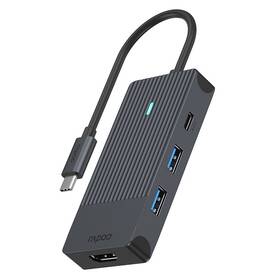Rapoo 4-in-1 USB-C Multiport (UCM-2001) čierna