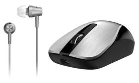 Mysz Genius MH-8015 + sluchátka (31280002401) Srebrna