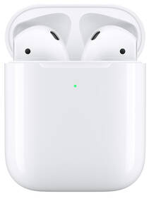 Sluchátka Apple AirPods, bezdrátové nabíjení (2019) (MRXJ2ZM/A) bílá