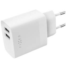 Ładowarka sieciowa FIXED 17W Smart Rapid Charge, 2x USB + Lightning MFi kabel 1m (FIXC17N-2UL-WH) Biała