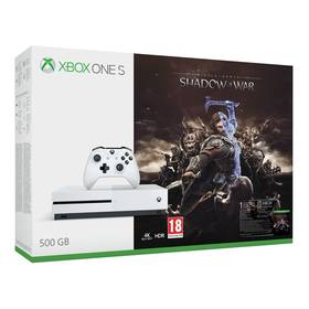 Konsola do gier Microsoft Xbox One S 500 GB + Middle-earth: Shadow of War (ZQ9-00165)