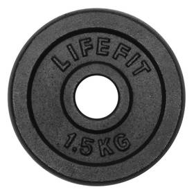 Tarczy LIFEFIT metalowy 1,5kg dla gryfu 30 mm Czarny