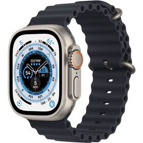 Apple Watch Ultra GPS + Cellular, 49mm titánové puzdro - tmavo atramentový oceánsky remienok (MQFK3CS/A)