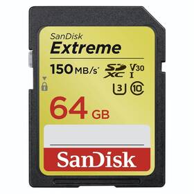 SanDisk SDXC Extreme 64GB UHS-I U3 (150R/60W) (SDSDXV6-064G-GNCIN)