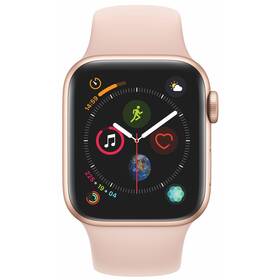 Chytré hodinky Apple Watch Series 4 GPS 40mm pouzdro ze zlatého hliníku - pískově růžový sportovní řemínek CZ verze (MU682HC/A)