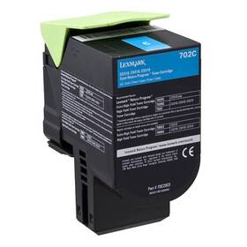 Toner Lexmark 70C20C0, 1000 stran, pro CS510de, CS410dn, CS310dn, CS310n, CS410n (70C20C0) błękitny