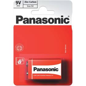 Batérie zinkovo-uhlíková Panasonic 9V, 6F22, blister 1 ks (6F22RZ/1BP)