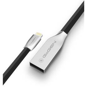 GoGEN USB / lightning, 1m, plochý (LIGHTN100MM32) černý (zánovní 8801492627)