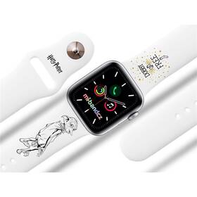 Pasek wymienny Mi-Band na Apple Watch 42/44/45 mm - motiv Harry Potter Dobby, bílý (W33-AW42-WHT-ORIG)