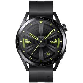 Huawei Watch GT 3 46mm (Active) - Black + Black Fluoroelastomer Strap (55028445)