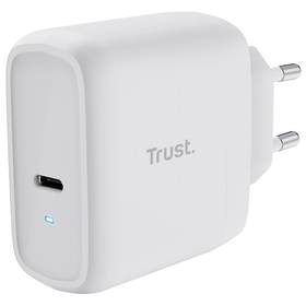 Zasilacz Trust Maxo 65 W USB-C s kabelem USB-C/USB-C, 2 m - bílý (25139) Biały