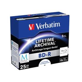 Verbatim Printable BD-R M-Disc 25GB, 4x, jewel box, 5ks (43823)