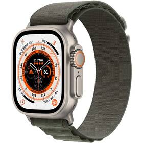 Apple Watch Ultra GPS + Cellular, 49mm titánové puzdro - zelený alpský ťah - S (MNHJ3CS/A)