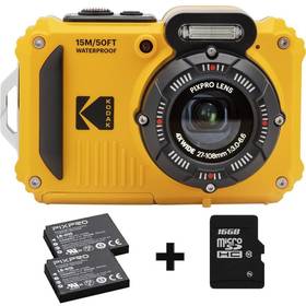 Kodak PIXPRO WPZ2 + 2× akumulátor + 16GB karta žlutý