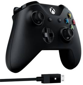 Kontroler Microsoft Xbox One + kabel dla Windows (4N6-00002) Czarny