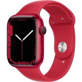 Apple Watch Series 7 GPS, 45mm púzdro z hliníka (PRODUCT)RED - (PRODUCT)RED športový remienok (MKN93VR/A)