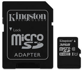 Karta pamięci Kingston Canvas Select MicroSDHC 32GB UHS-I U1 (80R/10W) + adapter (SDCS/32GB)