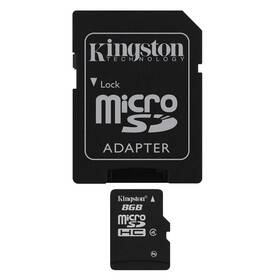 Karta pamięci Kingston MicroSDHC 8GB Class4  + adapter (SDC4/8GB)