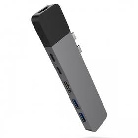 HyperDrive NET pre MacBook Pre USB-C/HDMI, 2x USB-C, 2x USB 3.1, RJ45 (HY-GN28N-GRAY) sivý