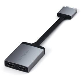 Satechi USB-C Dual HDMI Adapter (ST-TCDHAM) šedá