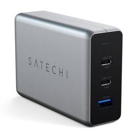 Ładowarka sieciowa Satechi USB-C PD Compact GAN 100W 1xUSB, 2x USB-C PD (ST-TC100GM-EU) Szara