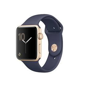 Inteligentny zegarek Apple Watch Series 2 42mm pouzdro ze zlatého hliníku -  půlnočně modrý sportovní řemínek (MQ152CN/A)