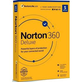 Software Norton 360 DELUXE 50GB CZ 1 uživatel / 5 zařízení / 12 měsíců (BOX) (21415000)