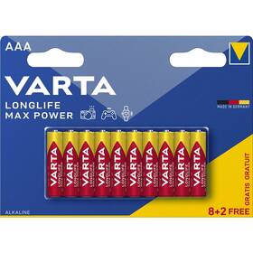 Varta Longlife Max Power AAA, LR03, blister 8+2ks (4703101410)
